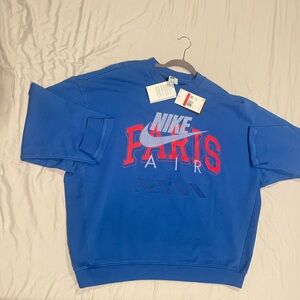 Nike Men's Paris Blue Crewneck Sweater